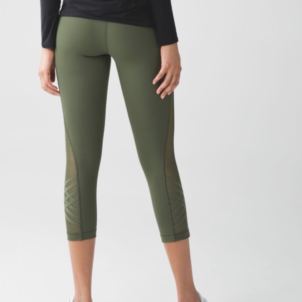 Lululemon Minimalist Crop in Fatigue Green